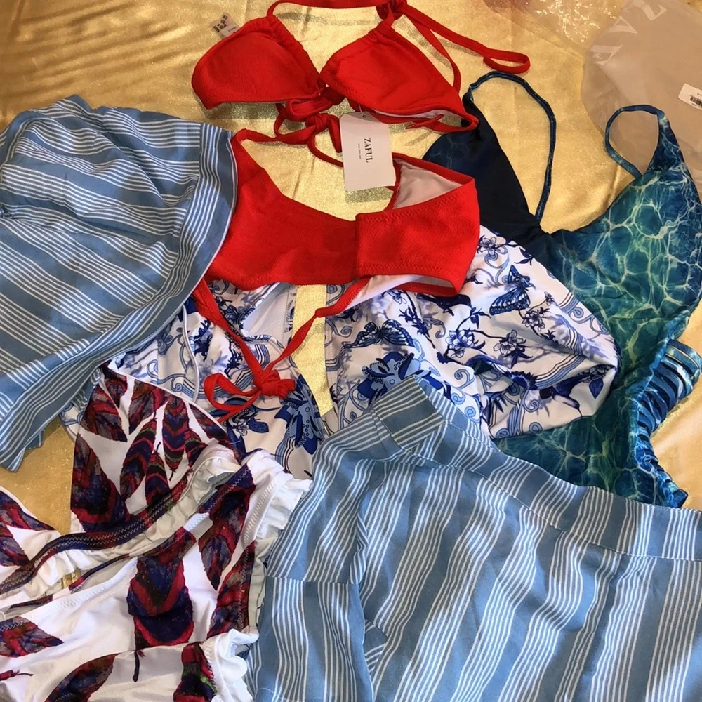 NWT Zaful Swimwear Cover Up Bundle Women's Size L 5 Piece Set - Picture 2 of 10